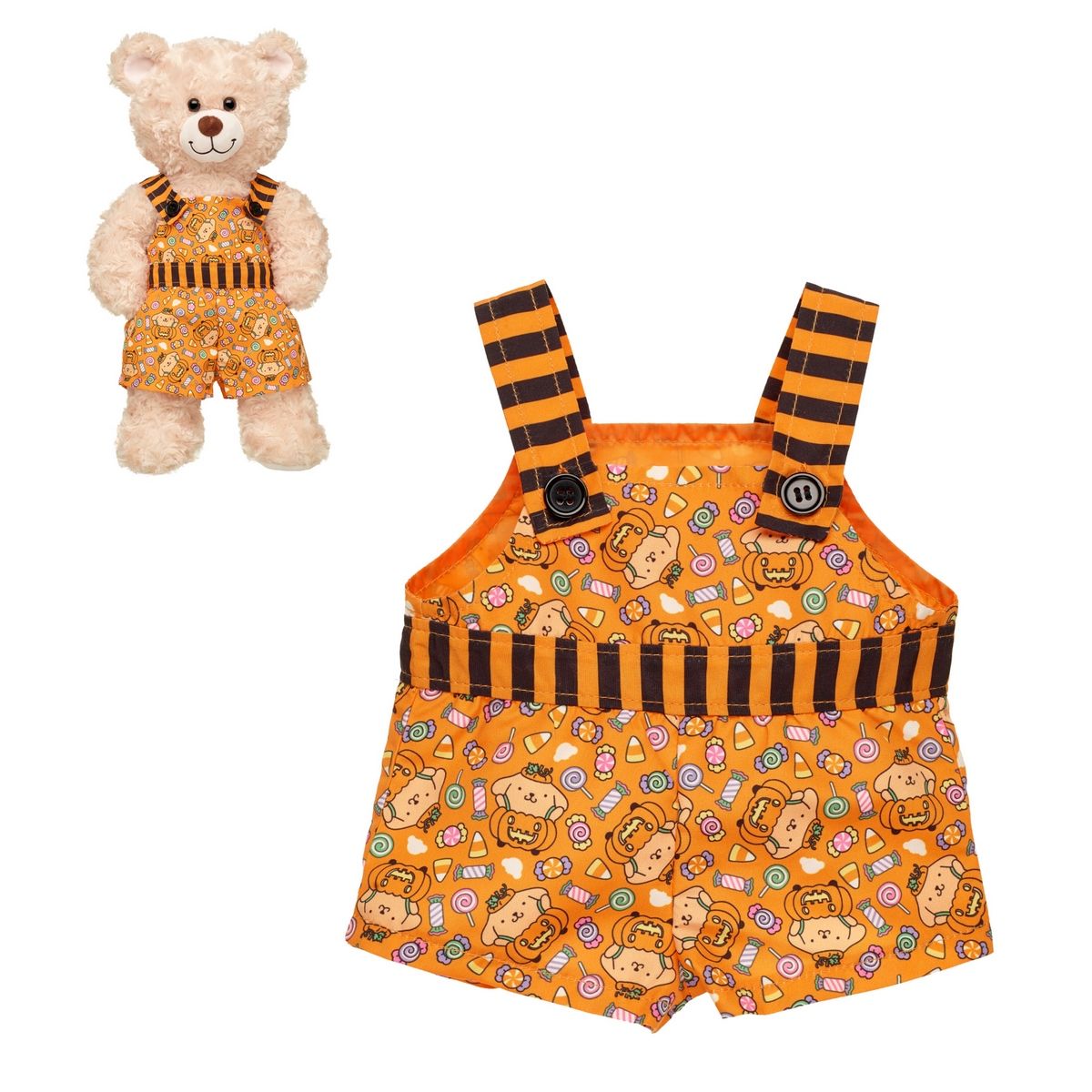 BUILD A BEAR - Jardinera Pompom Pumpkin Sanrio Build-A-Bear