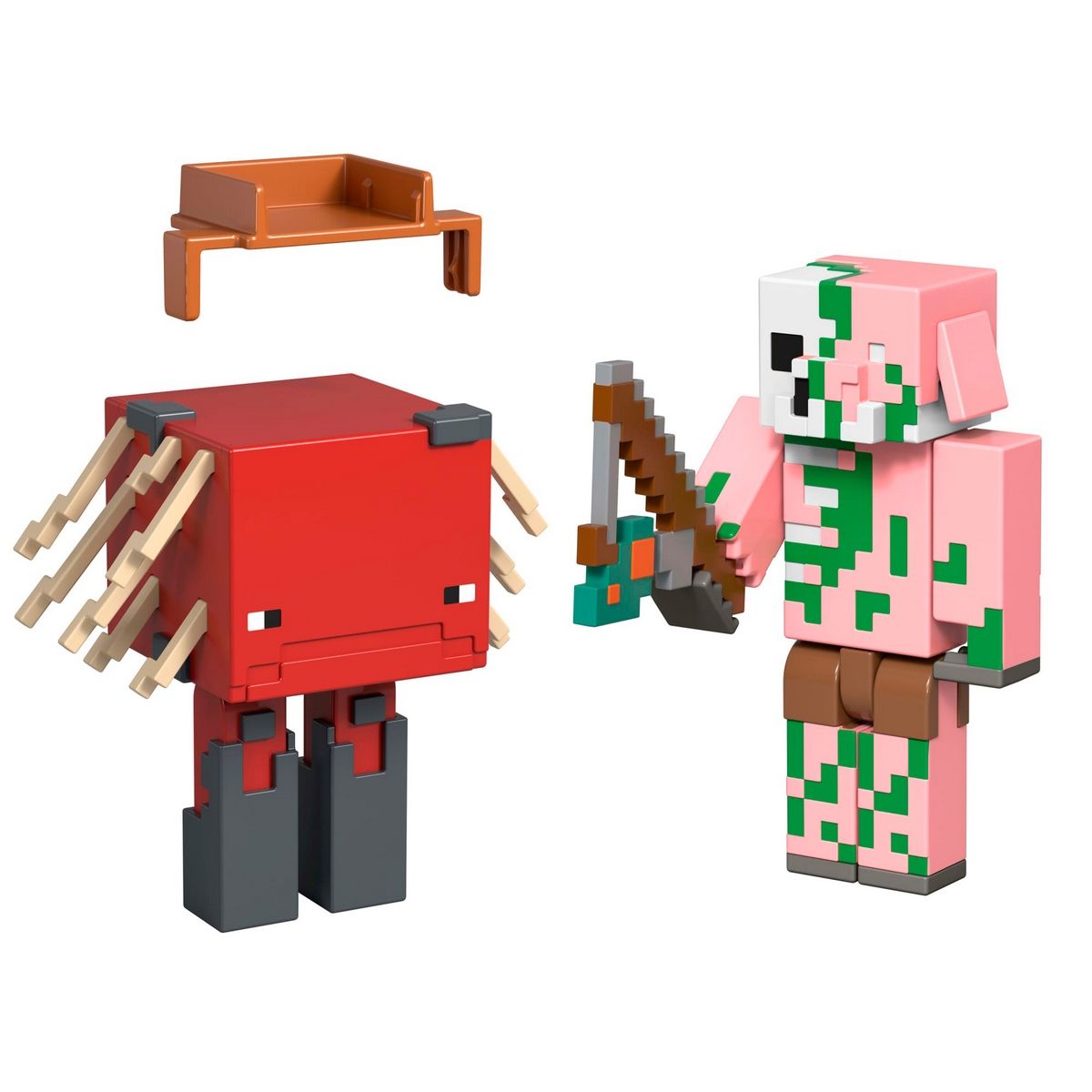 MINECRAFT - Minecraft figura 8cm crafting 2-pack-piglin zombie y strider