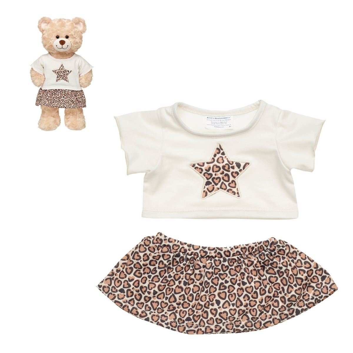 BUILD A BEAR - Set de Ropa Leopardo Build-A-Bear