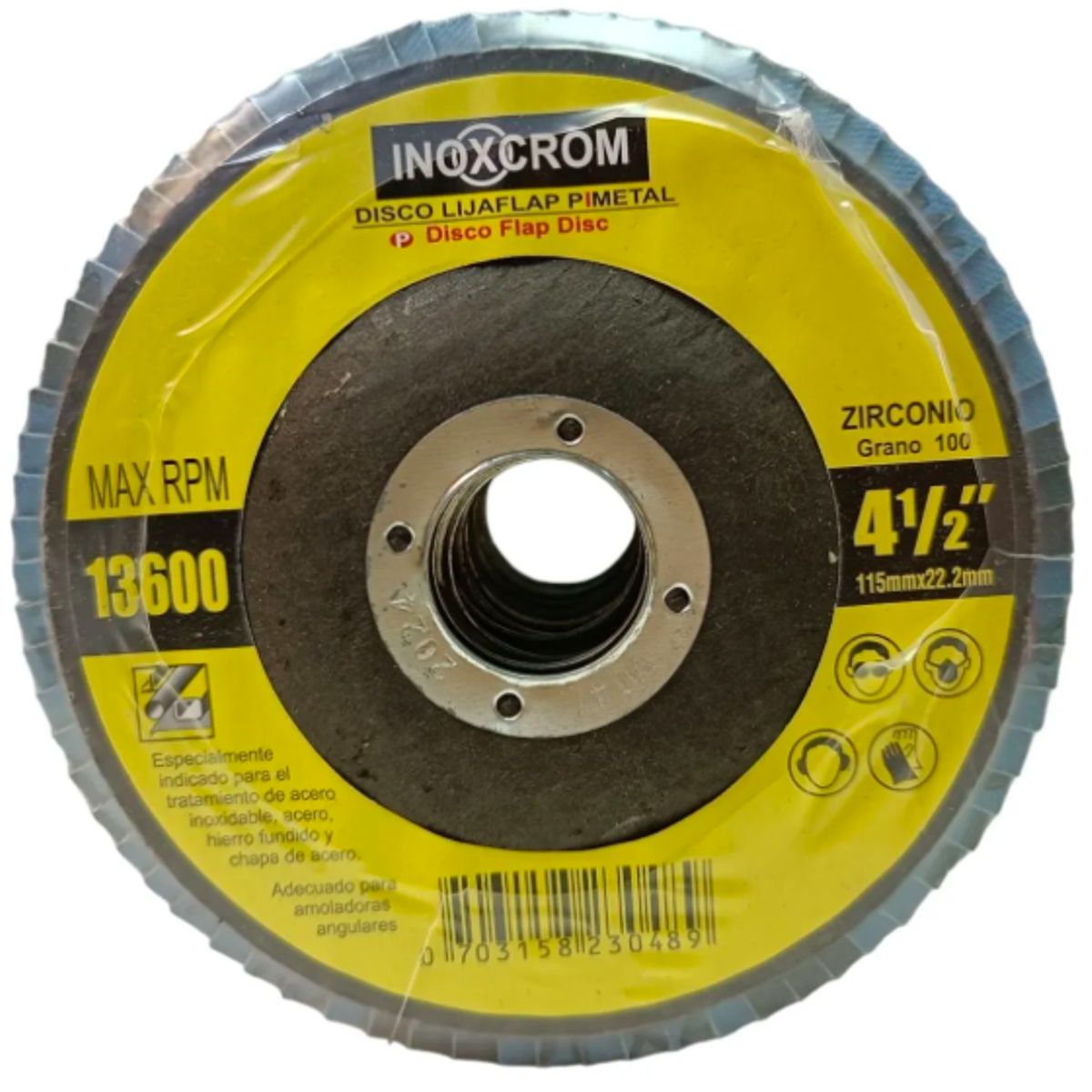 INOXCROM - Pack 10 Disco Traslape FLAP Metal De Zirconio