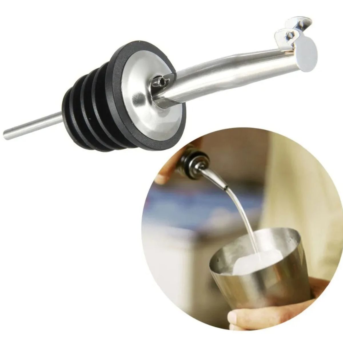 GENERICO - Dosificador Dispensador Tapon Botella Licor Aceite Vino con Tapa