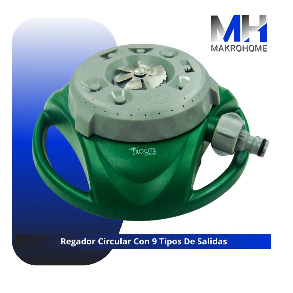 ROOTS - Regador Circular Aspersor Riego 9 Funciones 70-100 M2 Roots