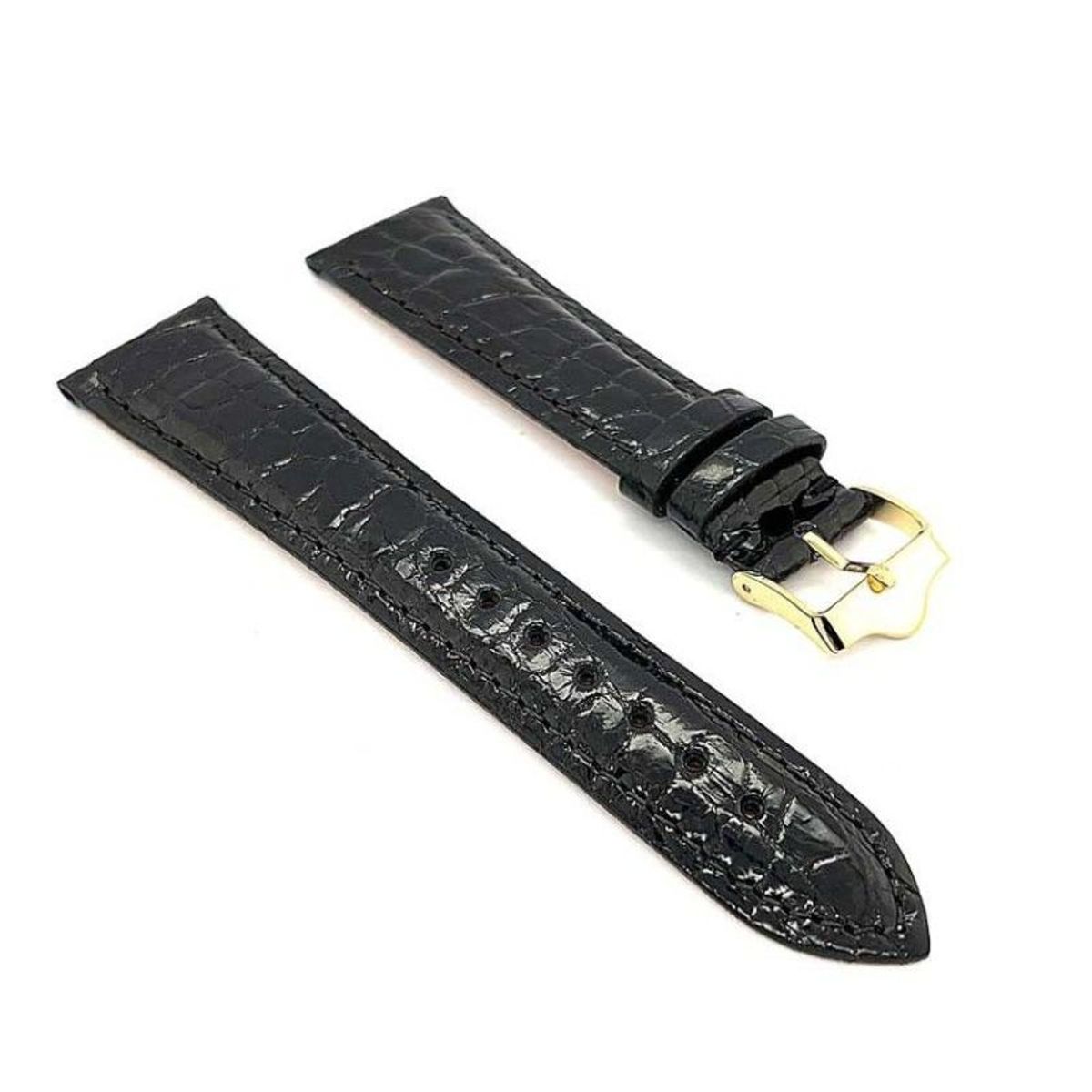 GENERICO - Correa De Reloj Diloy Cocodrilo Autentica 22 mm