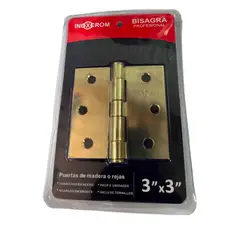 INOXCROM - Pack 6 Bisagras 3x3 Bronceada Inoxidable