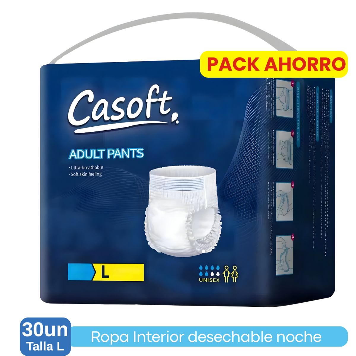 GENERICO - Pañales Adulto Pants Alta Absorción Uso Cotidiano X 30 Und Talla L