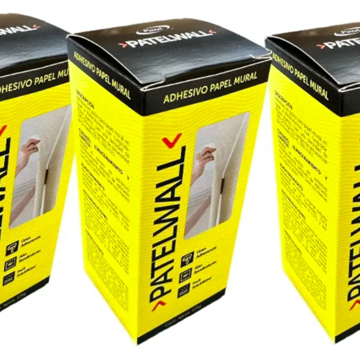GENERICO - Pack 3 Adhesivo Para Papel Mural Patelwall 125g Transparente