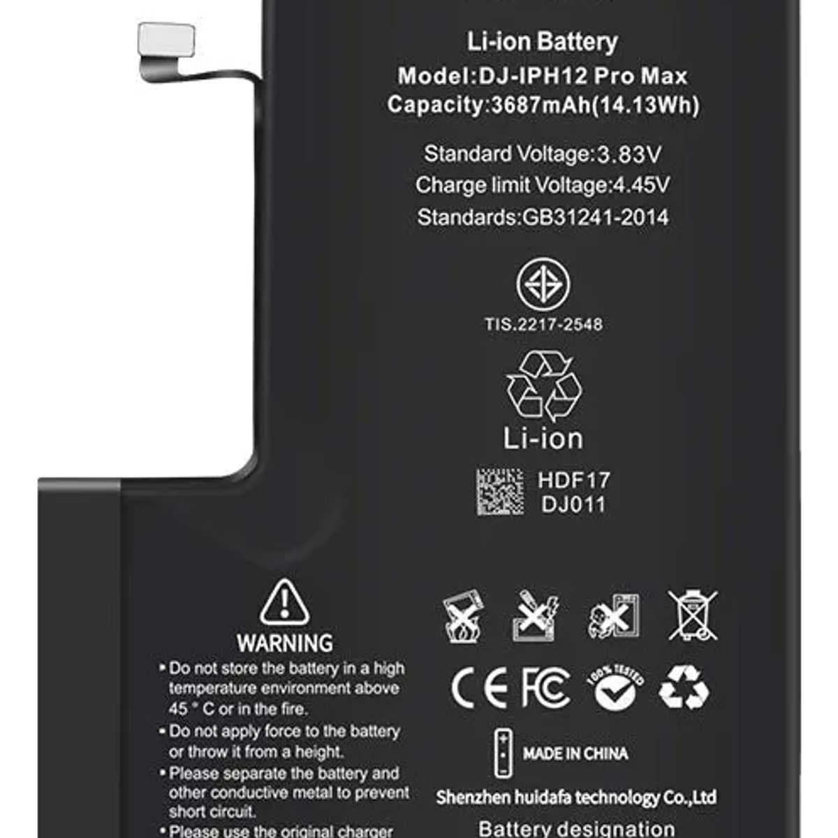 GENERICO - Batería Para Iphone 12 Pro Max Marca Deji