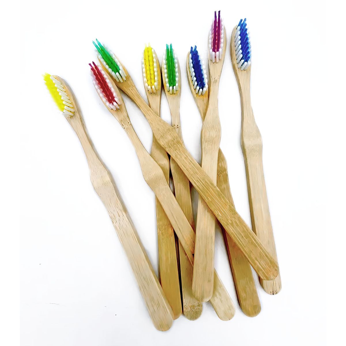 GENERICO - Pack 12 Cepillo De Dientes Bambú Shizen - Marron