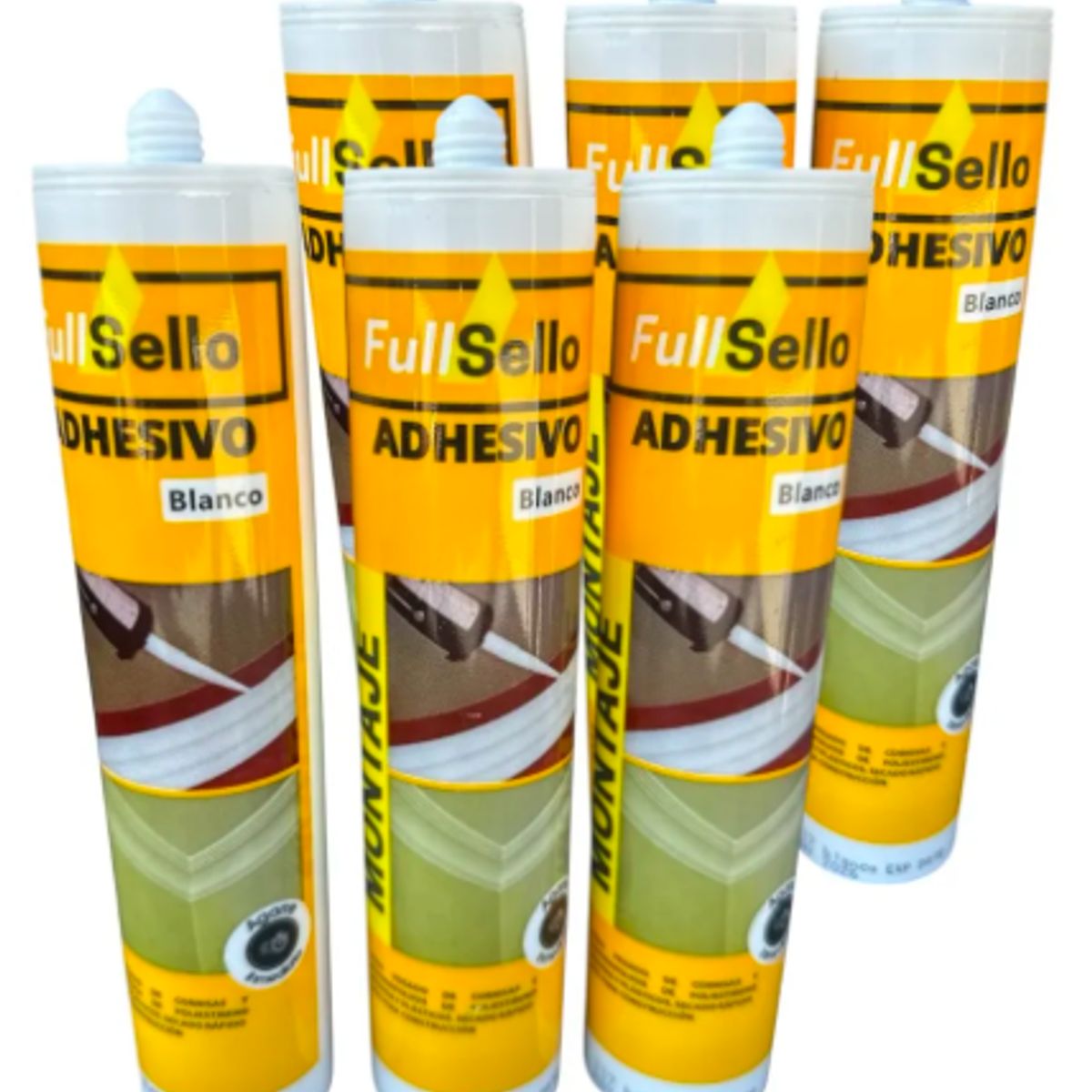 FULLTEC - Pack x6 Adhesivos De Montaje Fulltec 300ml