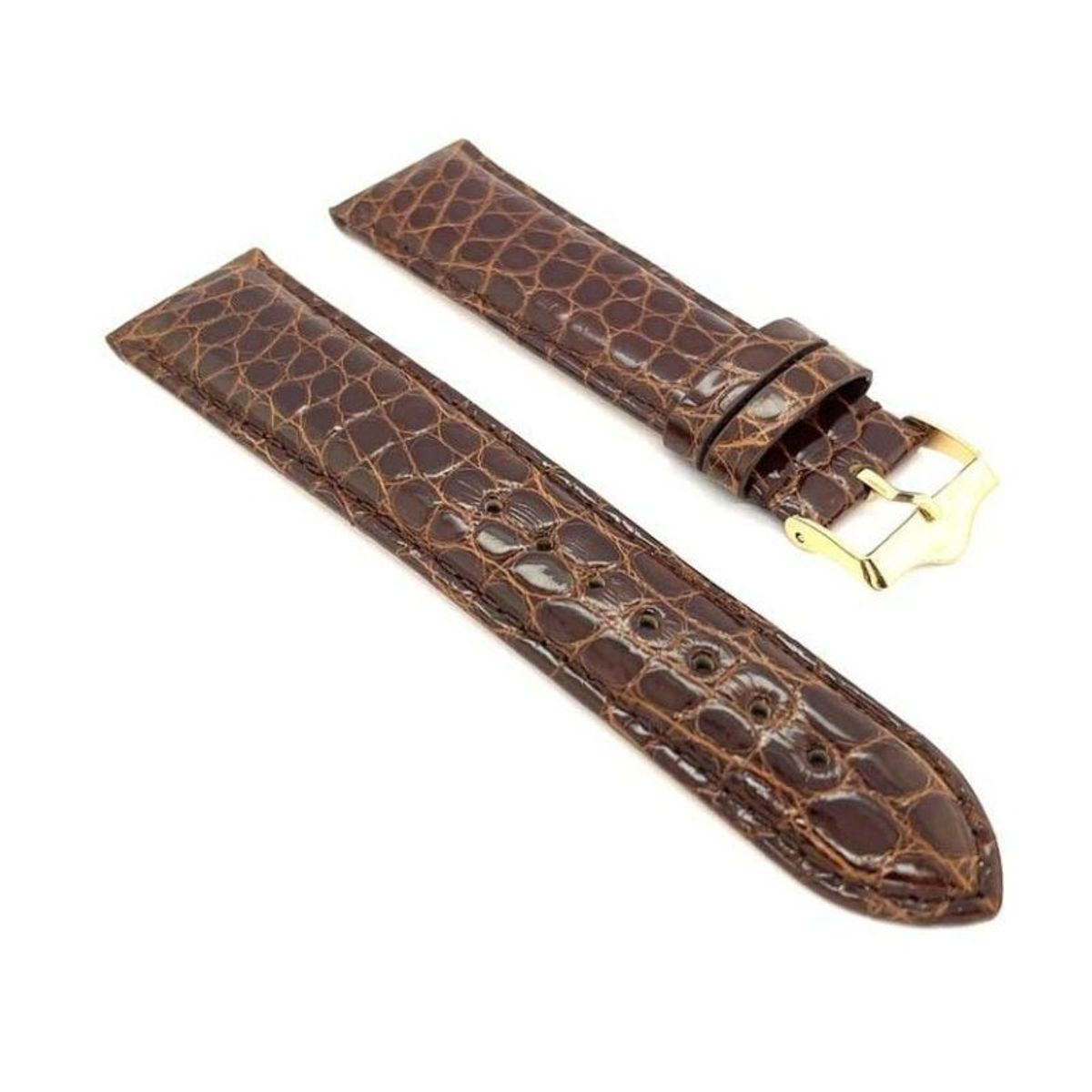 GENERICO - Correa De Reloj Diloy Cocodrilo Autentica 20 mm