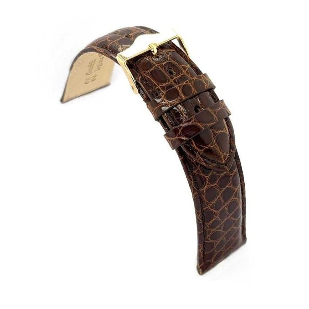 GENERICO - Correa De Reloj Diloy Cocodrilo Autentica 20 mm