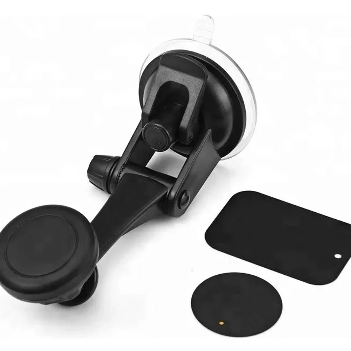 GENERICO - Soporte Auto Celular Magnético Ventosa Imán Android Negro