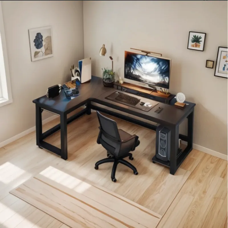 IDEEHOUSE - Escritorio Mesa Estructura Metálica Forma L 100x140x60x75cm