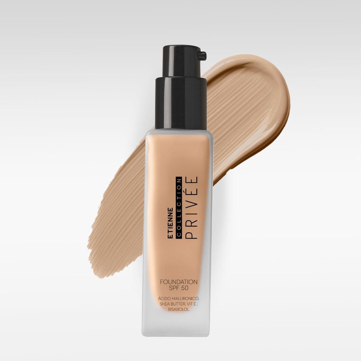 ETIENNE - Privee Foundation SPF 50 Medium 02 con Acido Hialuronico y Vitamina E