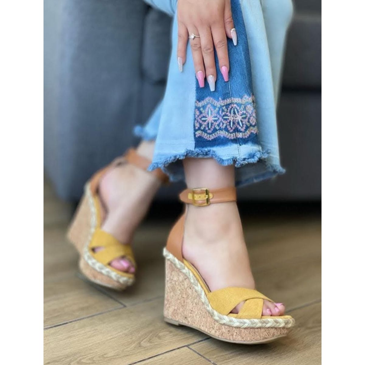 SNOOPY - Sandalias Mujer Taco Chino M527