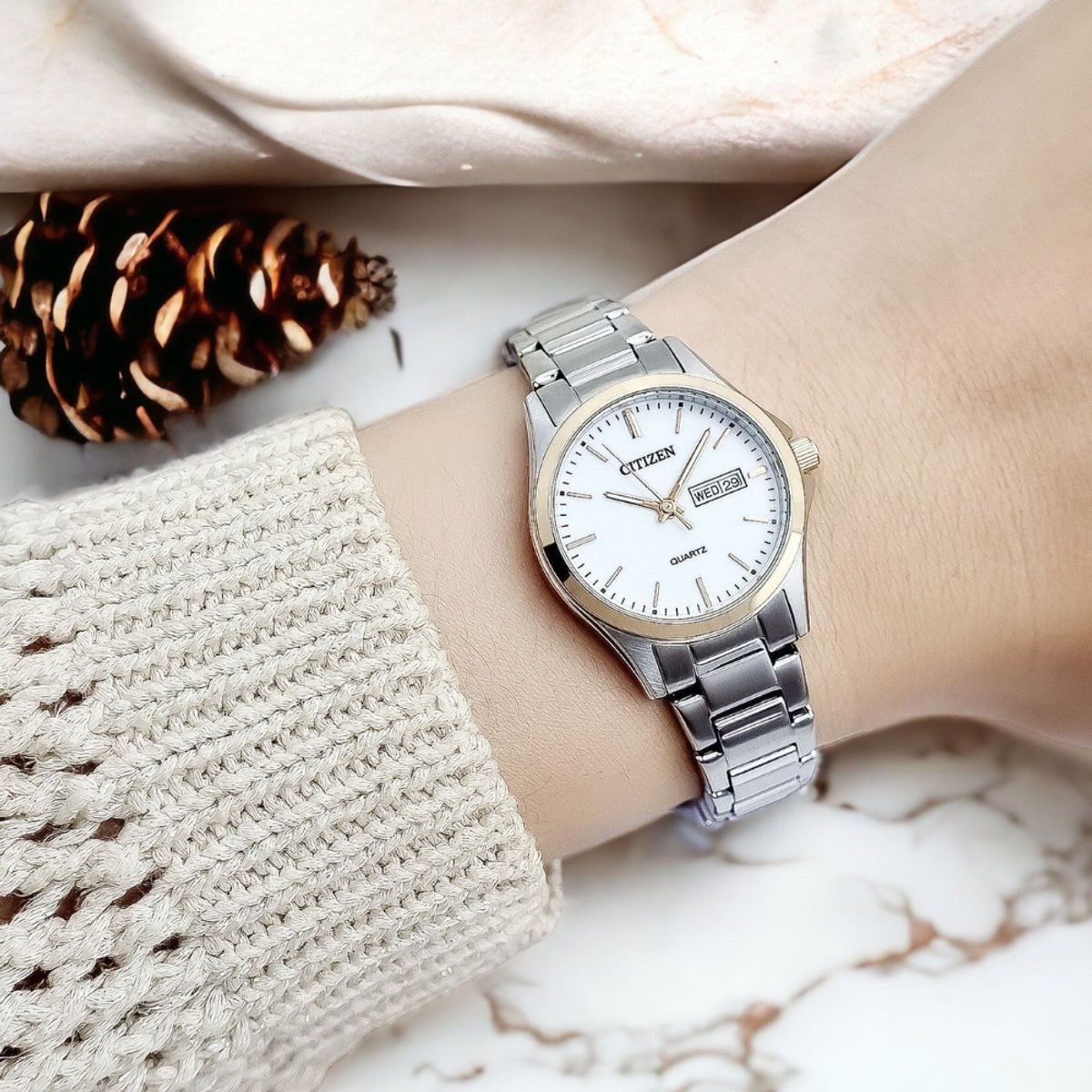 CITIZEN - RELOJ CITIZEN EQ0596-87A QUARTZ PLATEADO MUJER