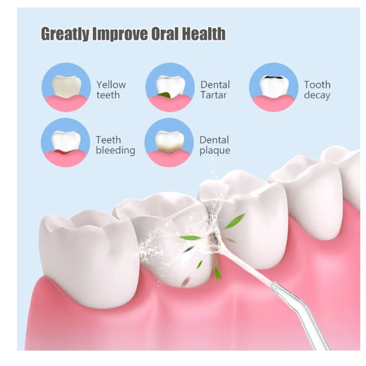 GENERICO - Irrigador Dental Irrigador Bucal Higiene Bucodental Limpieza