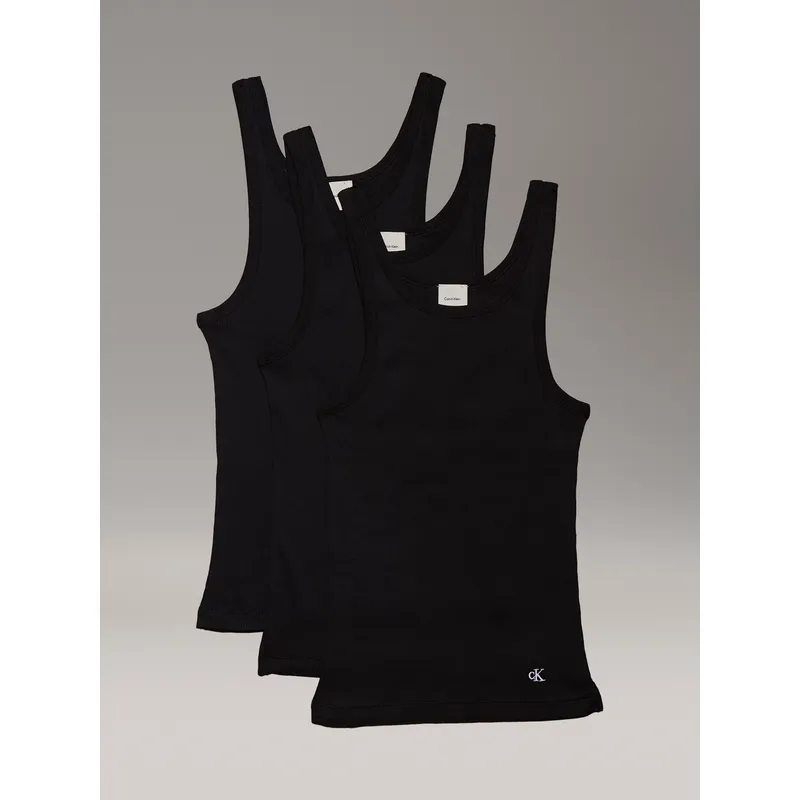 CALVIN KLEIN - Pack de 3 Poleras Cotton Classics Negro Calvin Klein