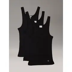 CALVIN KLEIN - Pack de 3 Poleras Cotton Classics Negro