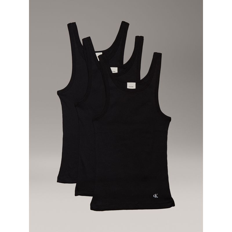 CALVIN KLEIN - Pack de 3 Poleras Cotton Classics Negro Calvin Klein