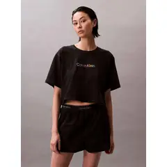 CALVIN KLEIN - Shorts de Pijama Logo Pride Negro