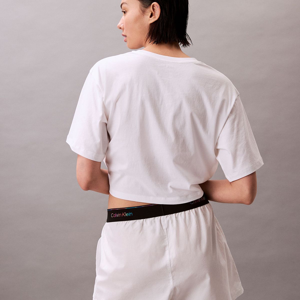 CALVIN KLEIN - Shorts de Pijama Logo Pride Blanco Calvin Klein