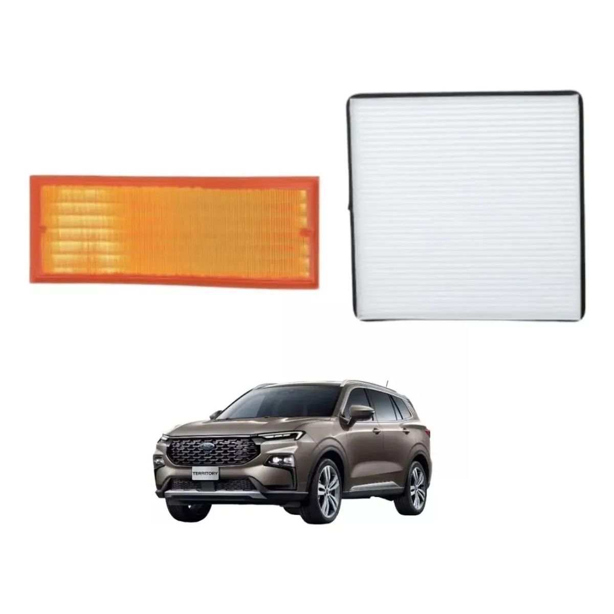 GENERICO - Kit De Filtro Aire y polen Ford Territory 1.5 2020-2023 Gasolina