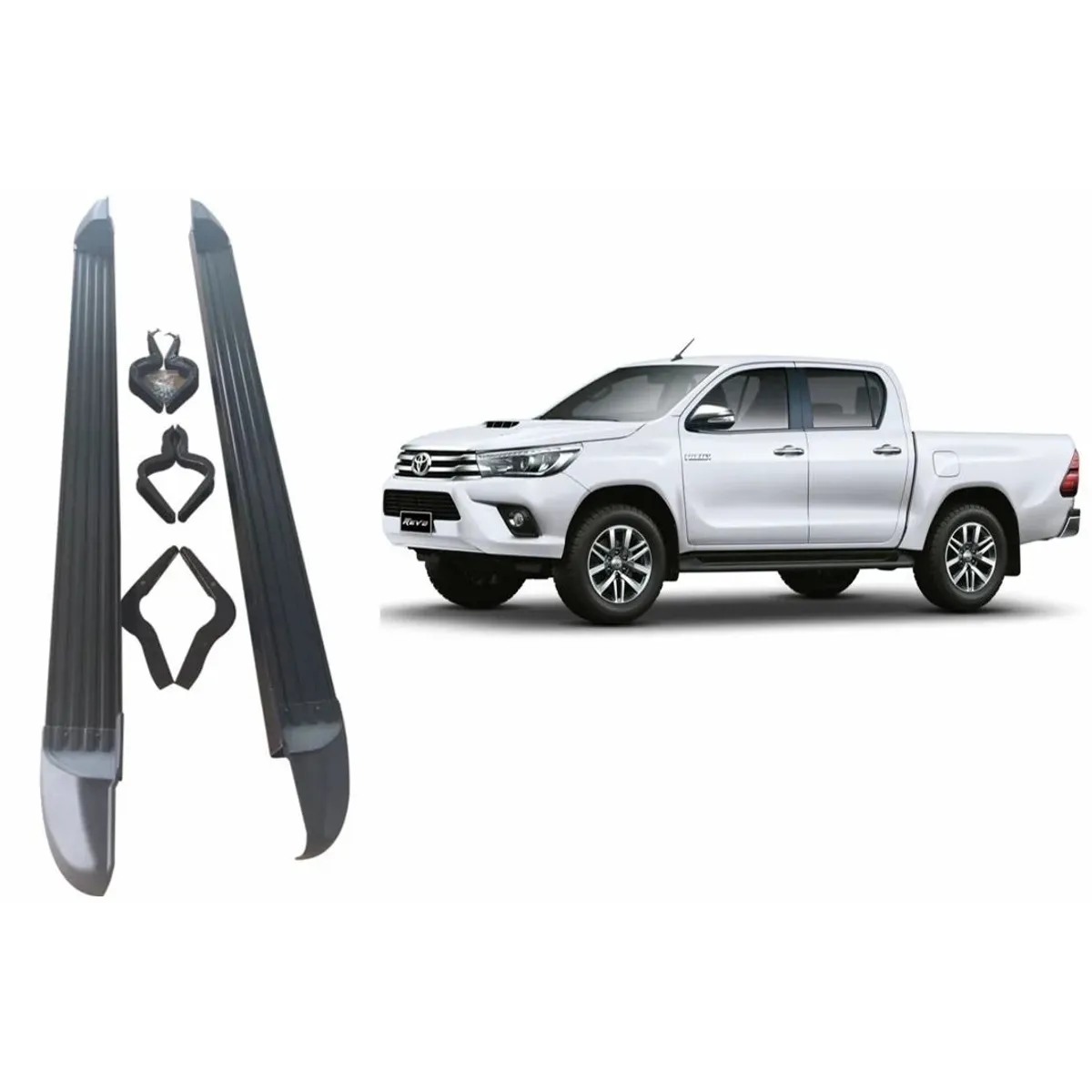 TOYOTA - Pisaderas Aluminio Toyota Hilux 2016-2025