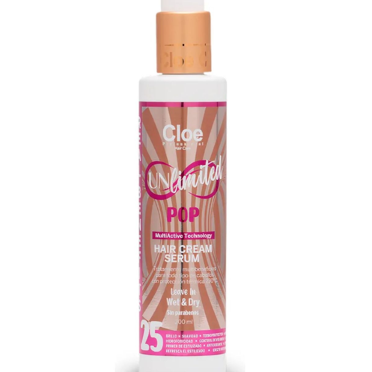 CLOE - Serum Cloe 25 Beneficios Unlimited Pop 200ml Aroma Mango Hidrata Nutre Suaviza Protege