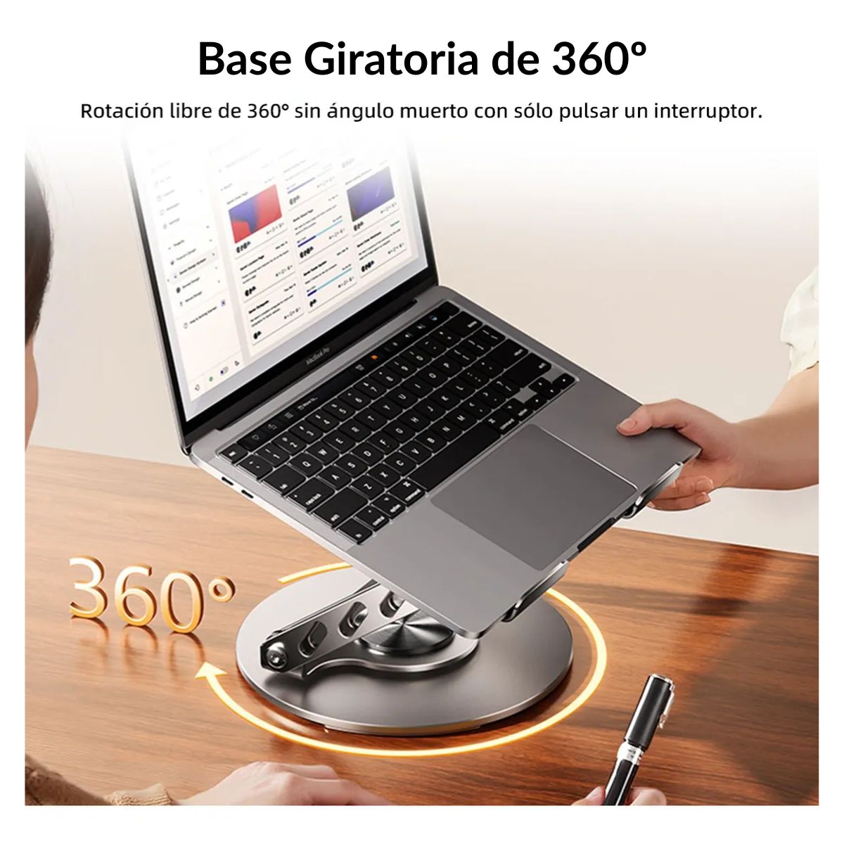 GENERICO - Soporte Notebook Laptop Tablet iPad 360° Disipa Calor