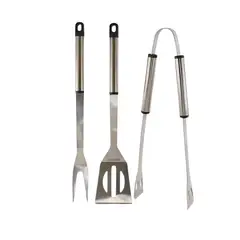 GENERICO - Juego De Utensilios Parrillero Bbq Asados Set 3 Piezas