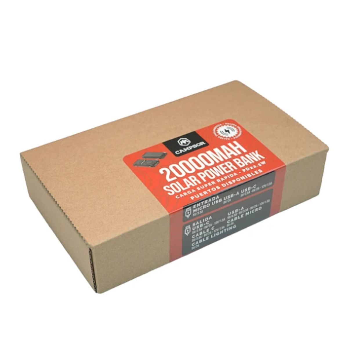 CAMPSOR - BATERIA PORTATIL SOLAR XWD-2402 20000mAh