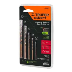 GENERICO - Juego De 5 Brocas Pmadera-metal-plastico Truper Expert