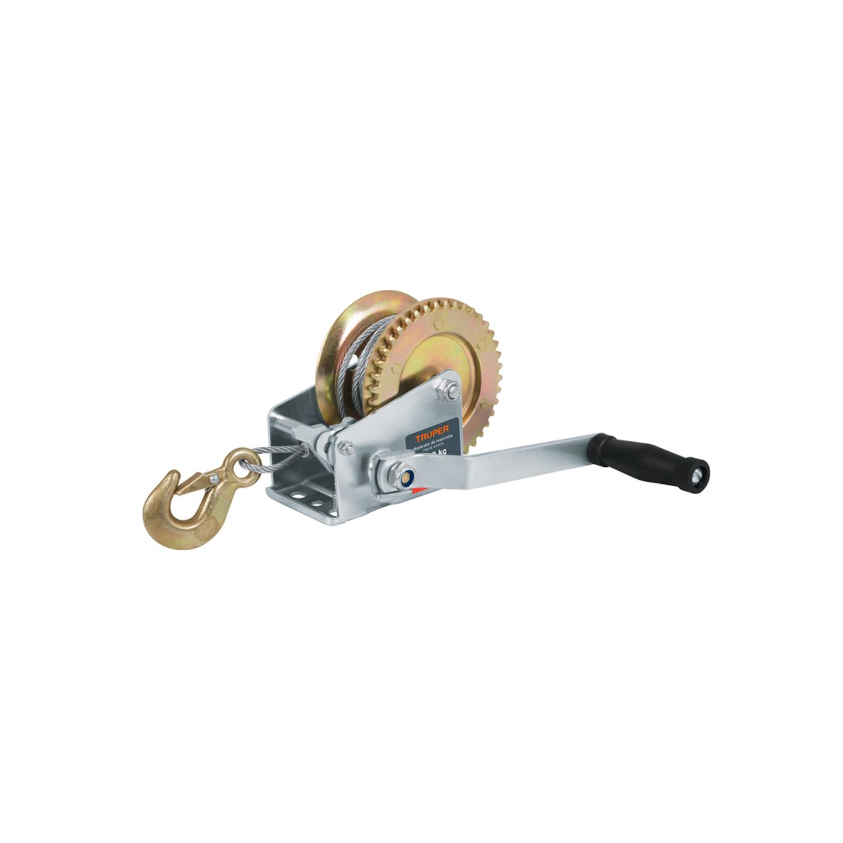 Winche Tecle Manual 650 Kg 9M Cable Acero c/freno, marca TRUPER - Foto Principal