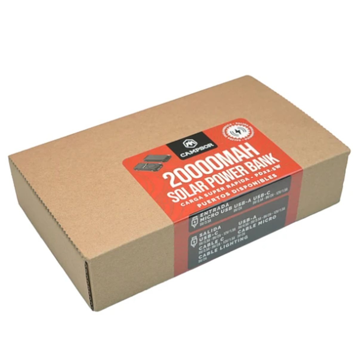 CAMPSOR - BATERIA PORTATIL SOLAR XWD-2402 20000mAh