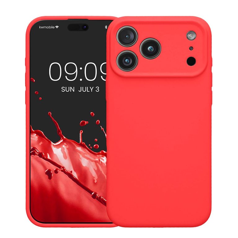 Carcasa Funda Soft Para IPhone 17 Pro Goma Rojo