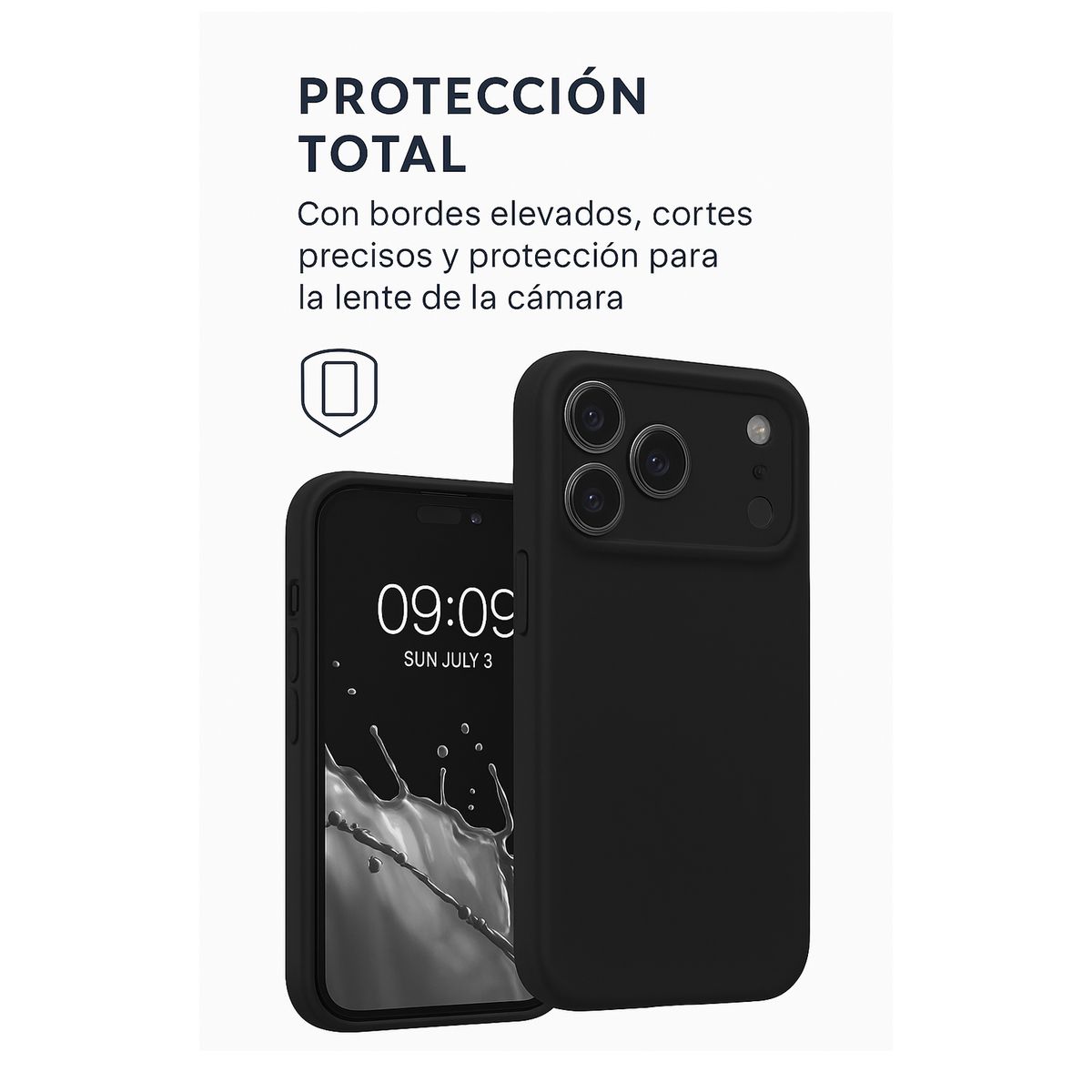 JOIGO - Carcasa Funda Soft Para IPhone 17 Pro Goma Azul Oscuro