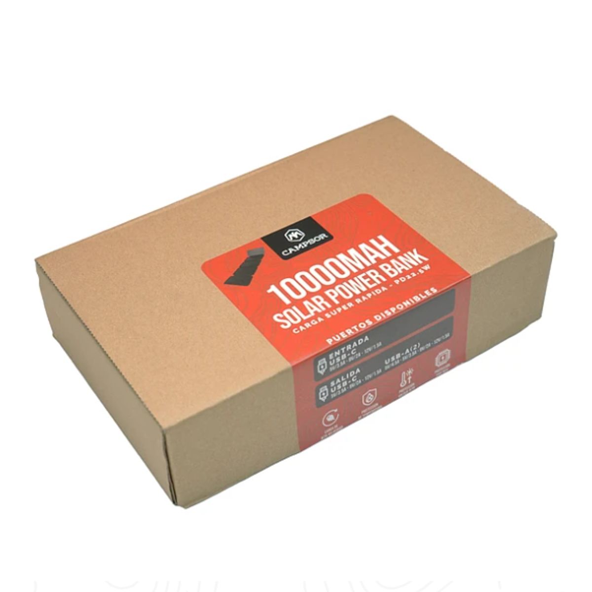 CAMPSOR - BATERIA PORTATIL SOLAR 1+4 10000mAh
