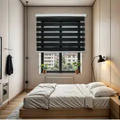 GENERICO - Cortinas Roller Duo Con Cenefa Noche Y Día 90x220cm
