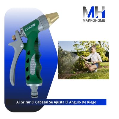 Imagen 2 del producto Pistola Riego Cabezal Ajustable Bronce Alta Calidad