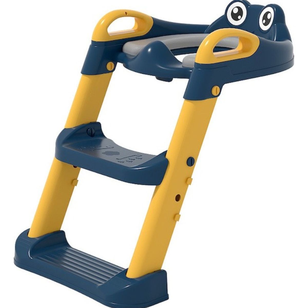GENERICO - Asiento Adaptador Escalera Inodoro Wc Para Niños Acolchado Color Rosadogris Animales