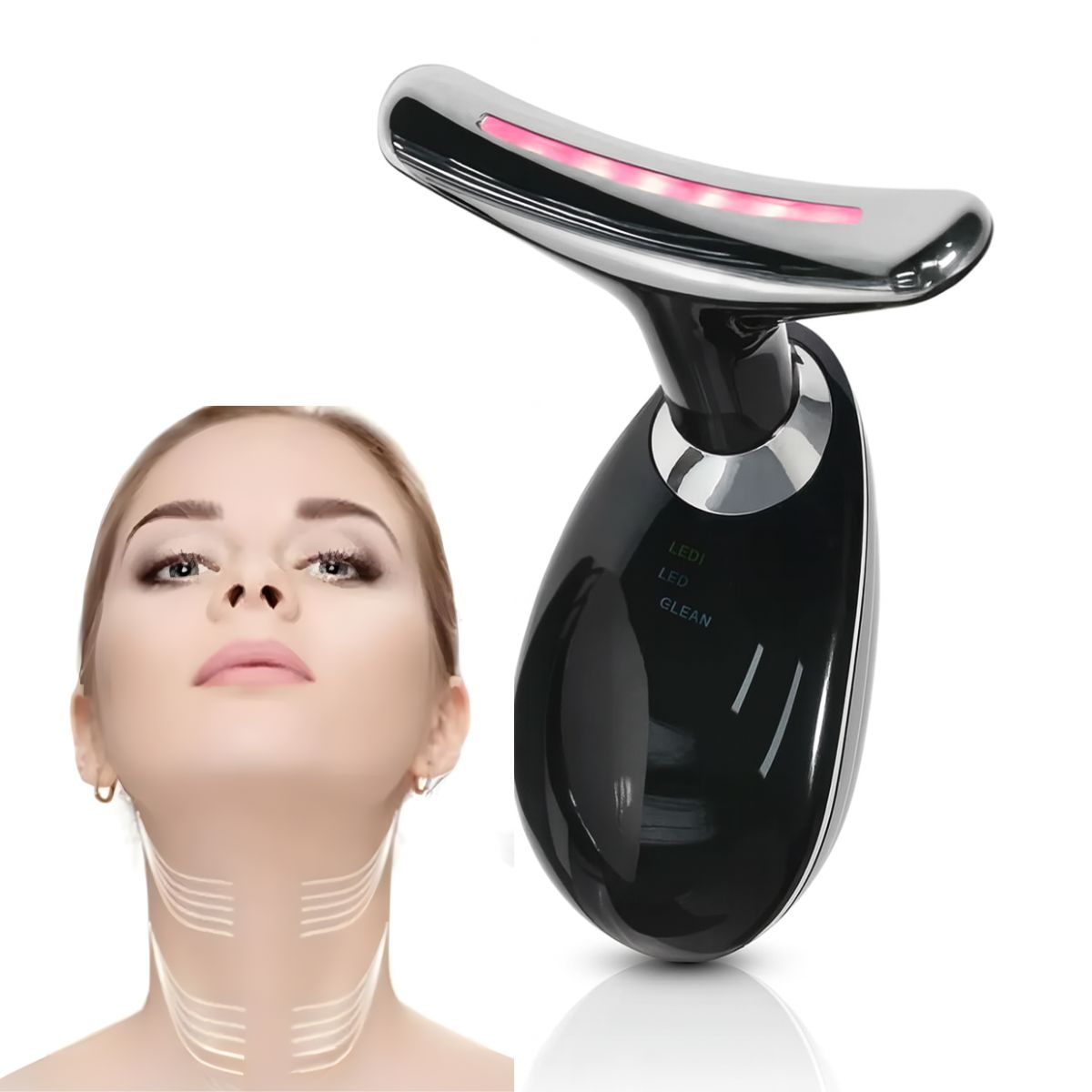 GENERICO - Masajeador Facial Cuello Antiarrugas Lifting Luz Roja