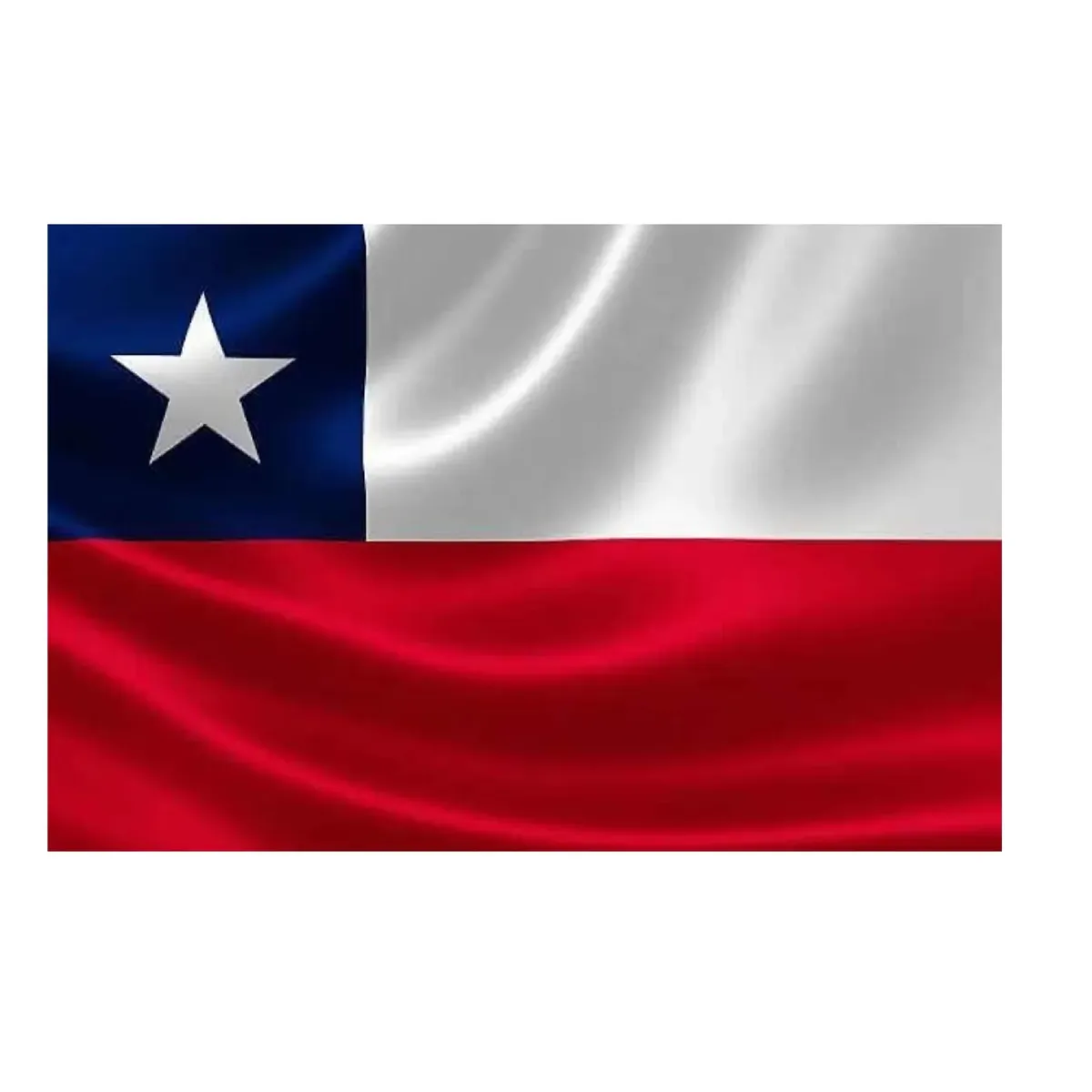 GENERICO - Bandera Chilena 140x210cms Con Cintas De Amarre Grancalidad