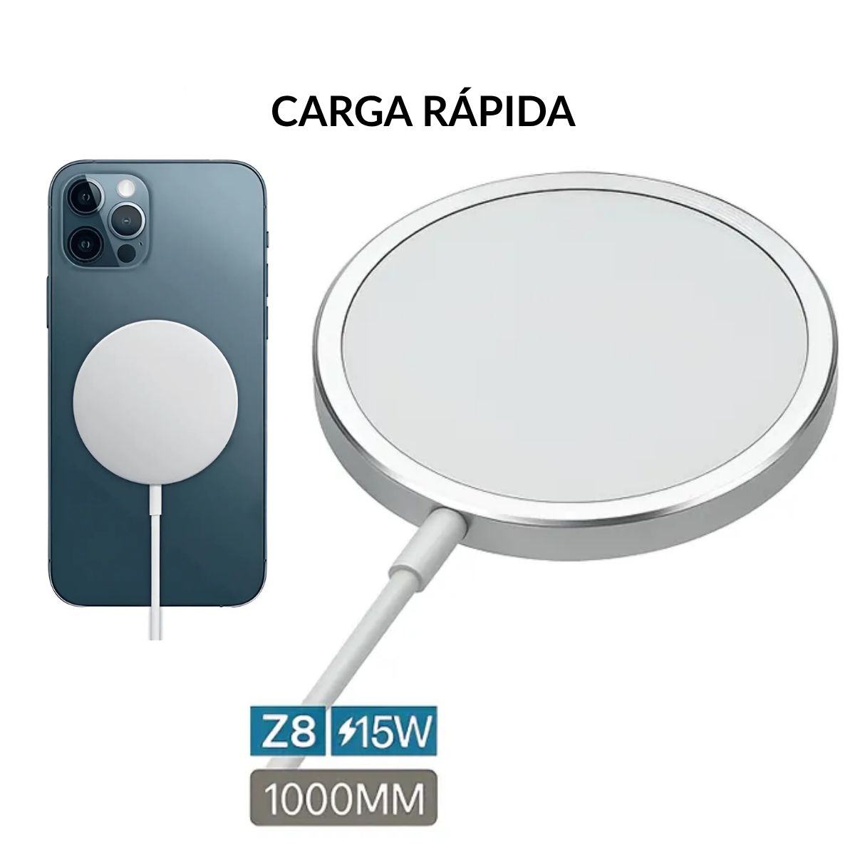 Cargador Inalámbrico Magnetico Para iPhone Magsafe 15w Usb, marca GENERICO - Foto 2