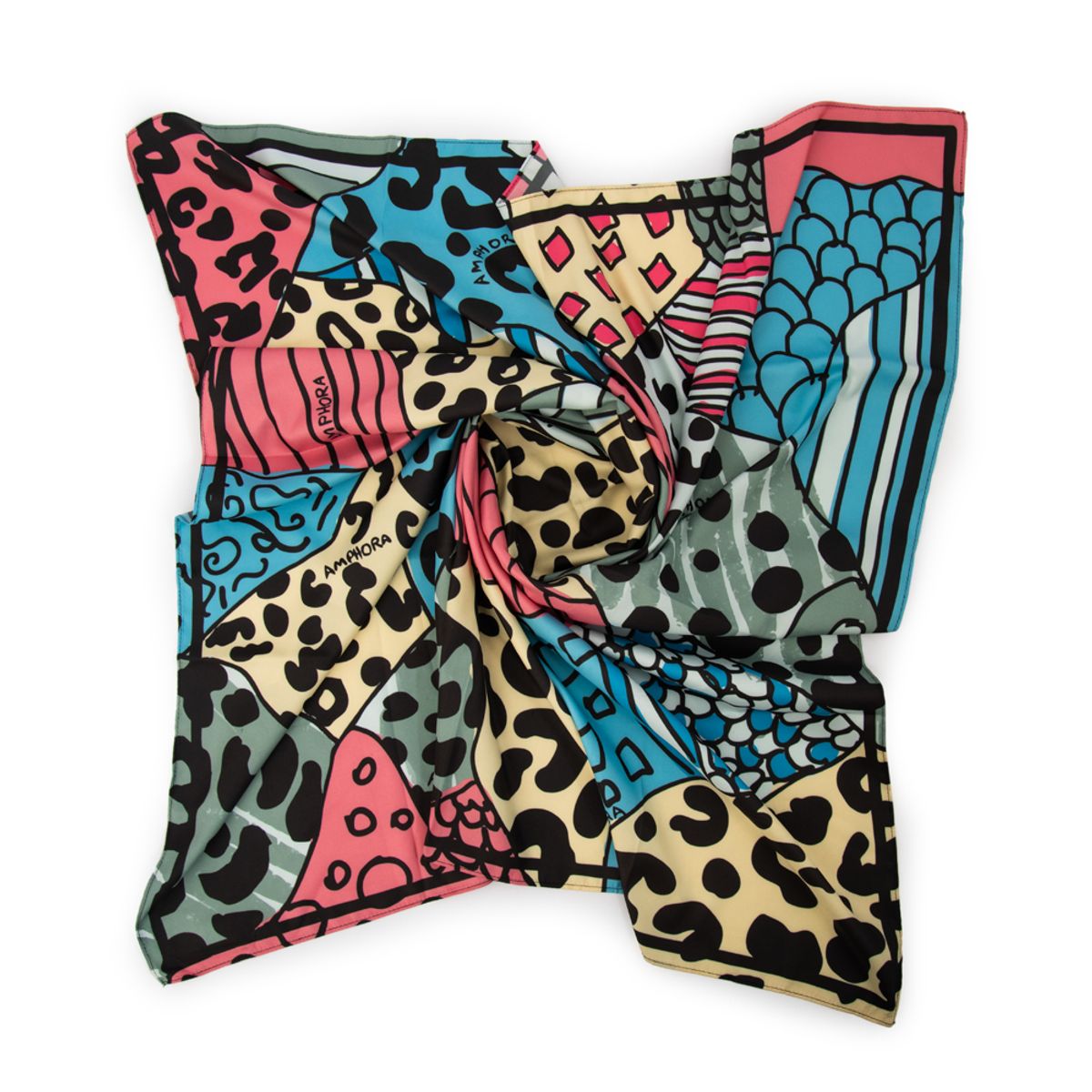 AMPHORA - Pañuelo collage mix color