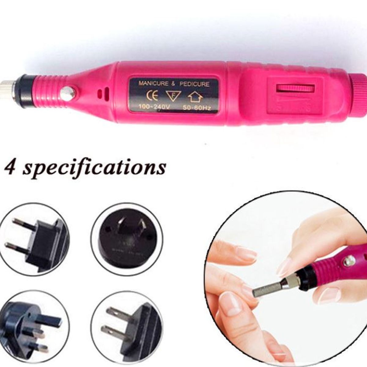 GENERICO - Kit Torno Profesional Manicure Pedicure Personal