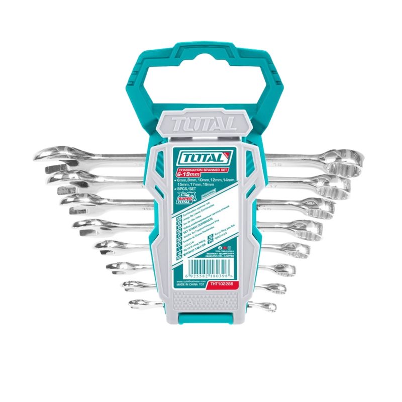 TOTAL TOOLS - Juego De Llaves Doble Punta 6 22mm 8 Piezas Total Tht102386