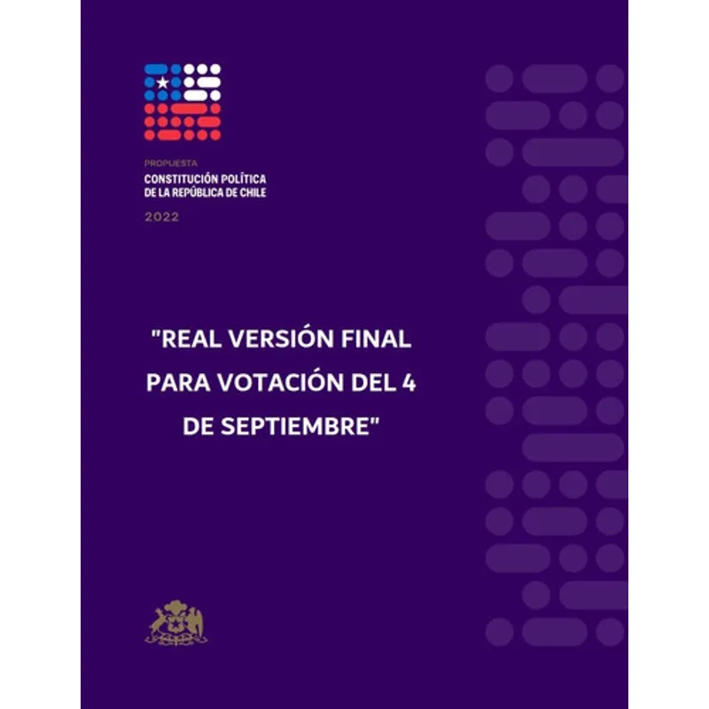 GENERICO - Nueva Constitución Para Chile 2022 Final + Regalos Santiago