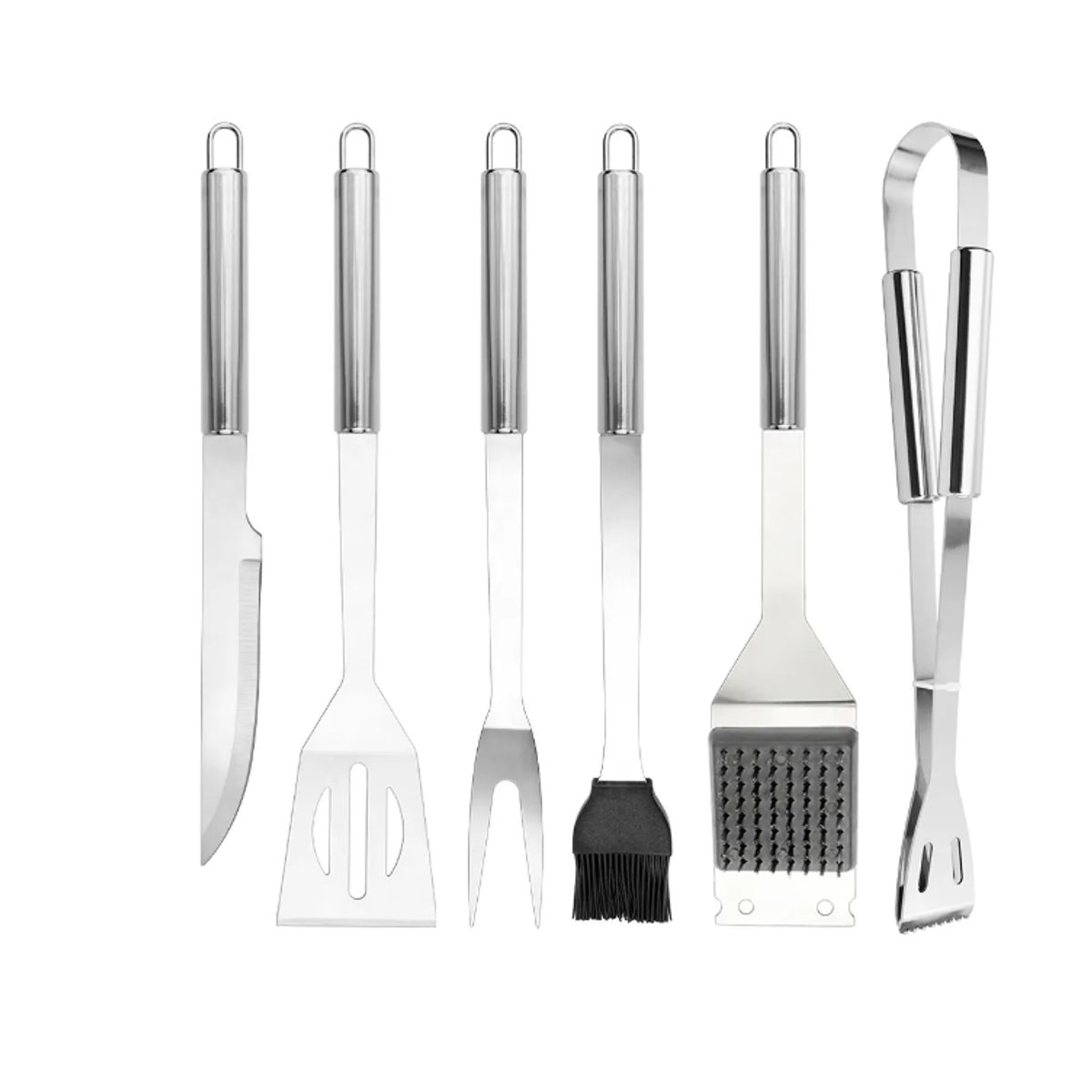 GENERICO - Set De Utensilios Para Parrilla Asado 6 Piezas + Estuche