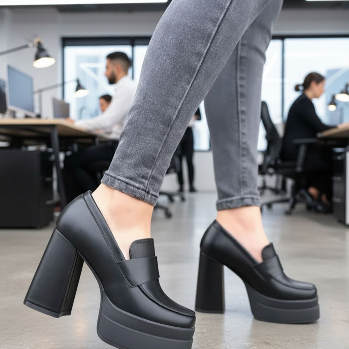 SNOOPY - Mocasín  Mujer Taco Alto con Plataforma M530